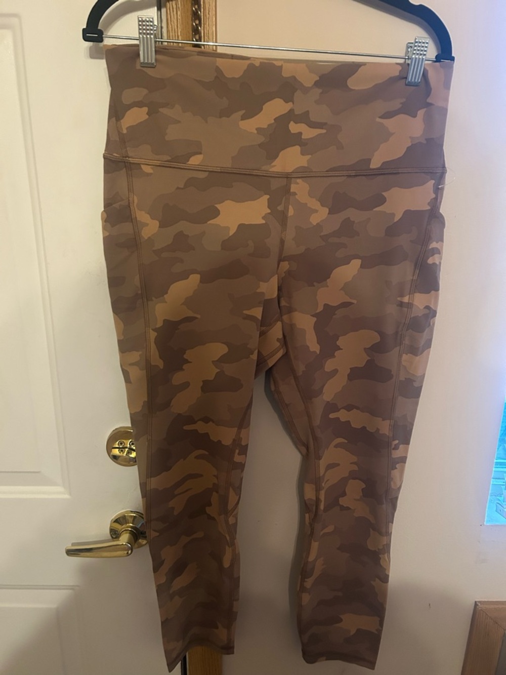 Lulu Lemon Camo High-Waist Leggings - Neutral Brown Camo